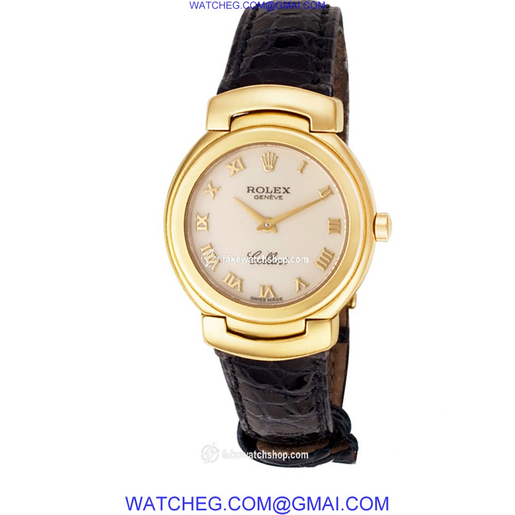 Rolex 6621 Cellini Quartz Female 18k yellow gold 2