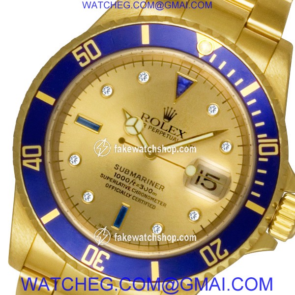 Rolex 16618 Submariner Automatic Male 18k yellow gold 2