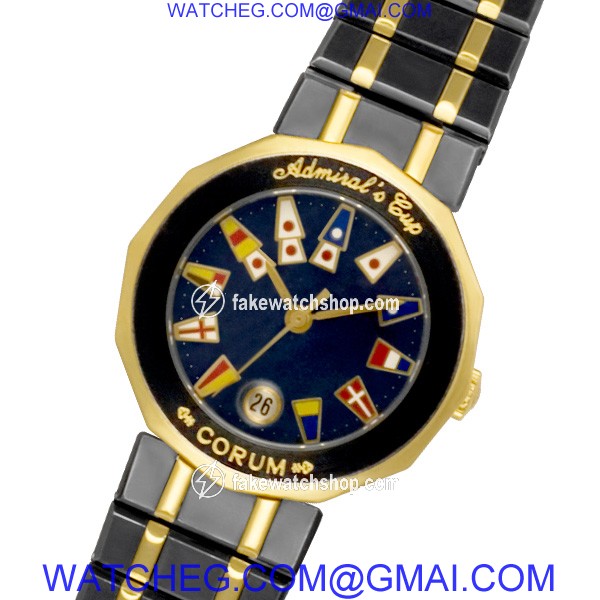 Corum 3961031V52 Admirals Cup Quartz Female 18k gold & blue steel 2