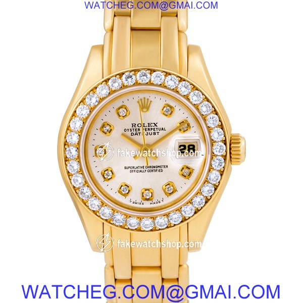 Rolex 69298 Pearlmaster Automatic Female 18k yellow gold 2