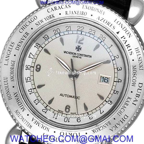 Vacheron Constantin 48250/000G World Time Automatic Male 18k White Gold 2