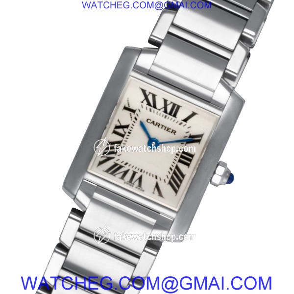 Cartier W51008Q3 Tank Francaise Quartz Female Stainless Steel 2