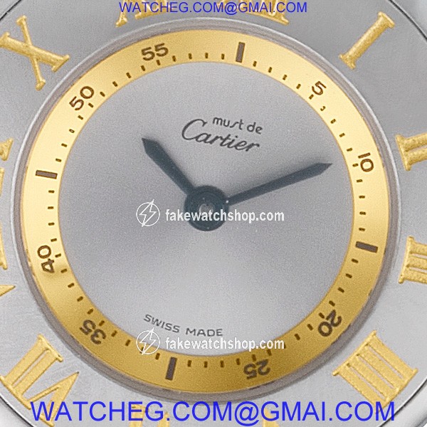 Cartier W10072R6 Must 21 Quartz Female 18k gold & Stainless Steel 2