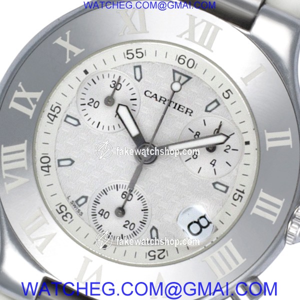 Cartier W10184U2 Chronoscaph 21 Quartz Unisex Stainless Steel 2