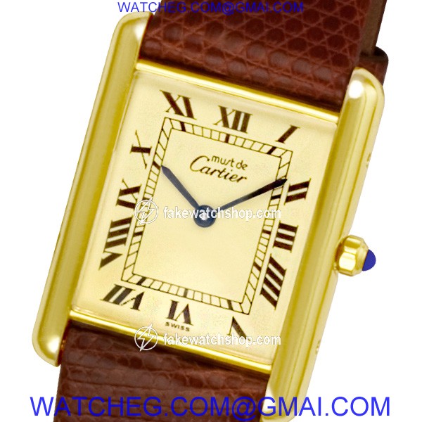Cartier 8327D Tank Quartz Unisex Vermeil 2