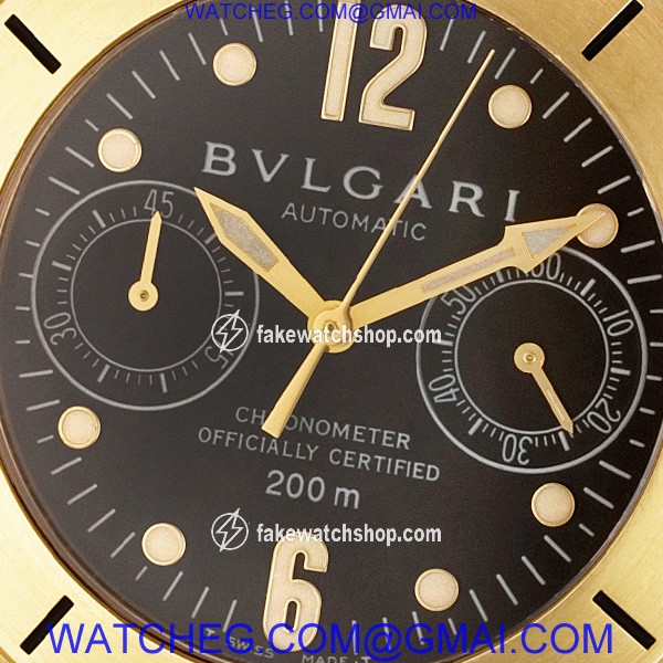 Bvlgari sc38g Scuba Automatic Male 18k yellow gold 2