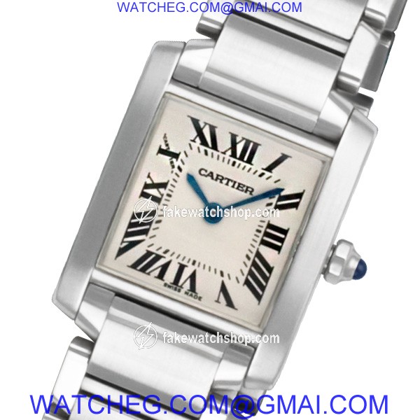 Cartier W51008Q3 Tank Francaise Quartz Female Stainless Steel 2