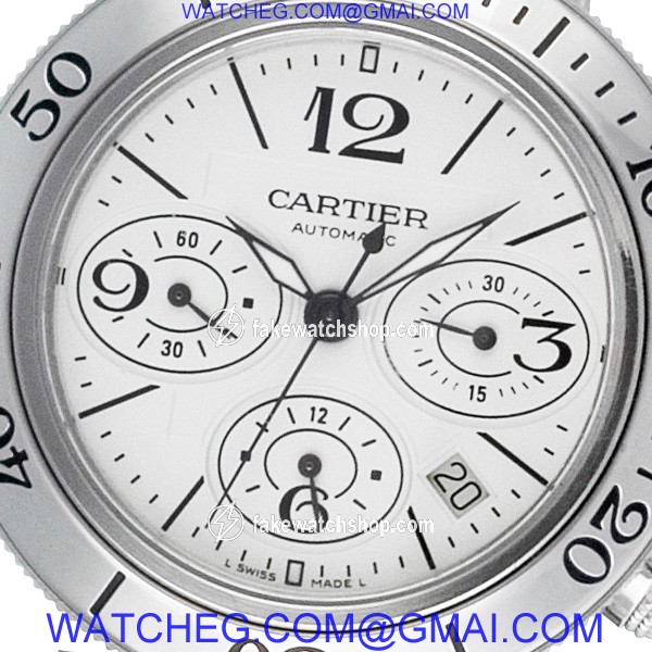 Cartier w31089m7 Pasha Seatimer Chrono Automatic Male Stainless Steel 2