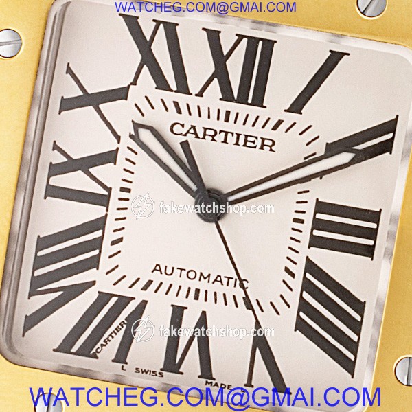 Cartier W20072X7 Santos 100 Automatic Male 18k gold & Stainless Steel 2