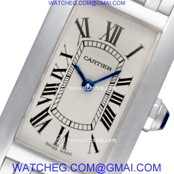 Cartier W26019L1 Americaine Tank Quartz Female 18k White Gold 2
