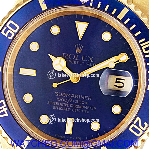 Rolex 16618 Submariner Automatic Male 18k yellow gold 2