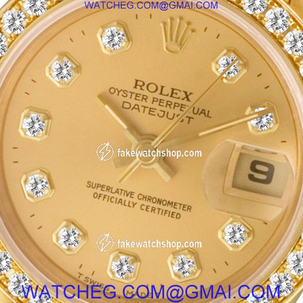 Rolex 69068 Datejust Automatic Female 18k Yellow Gold 2