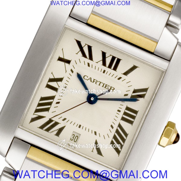 Cartier W51005Q4 Tank Francaise Automatic Male 18k gold & Stainless Steel 2