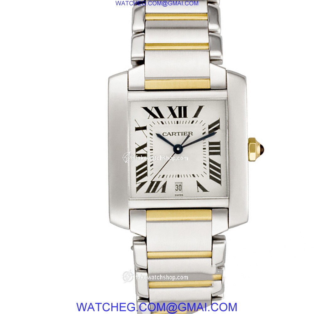 Cartier W51005Q4 Tank Francaise Automatic Male 18k gold & Stainless Steel 2