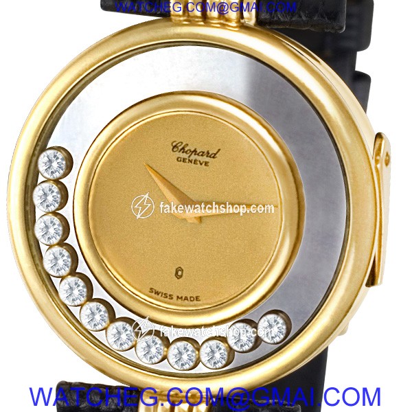Chopard 1100 Happy Diamond Quartz Unisex 18k yellow gold 2