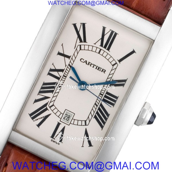 Cartier W2603256 Tank American Automatic Male 18k White Gold 2