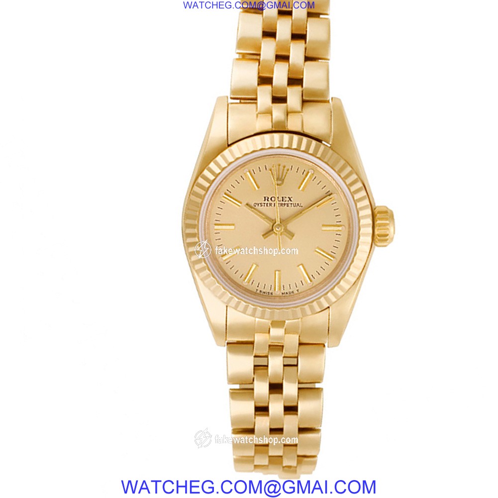 Rolex 67197 Oyster Perpetual Automatic Female 14k yellow gold 2