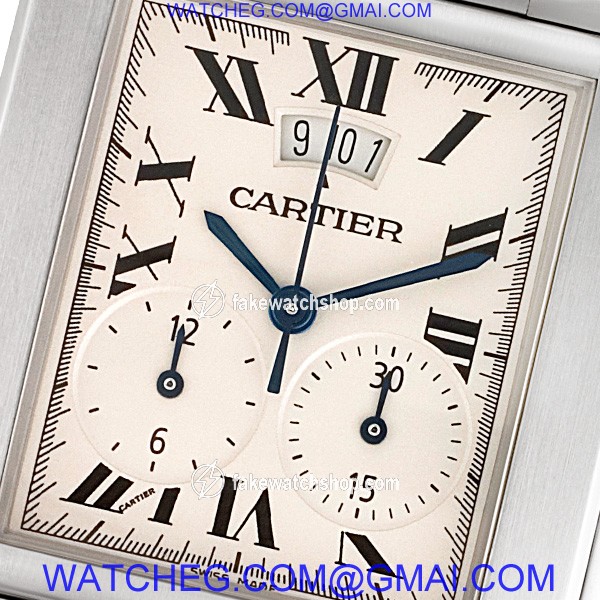 Cartier W51024Q3 Tank Francaise Quartz Male Stainless Steel 2