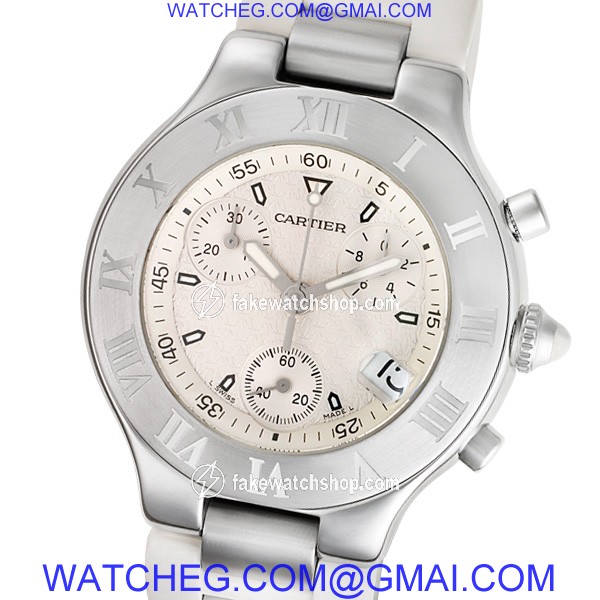 Cartier w10184U2 Chronoscaph 21 Quartz Male Stainless Steel 2