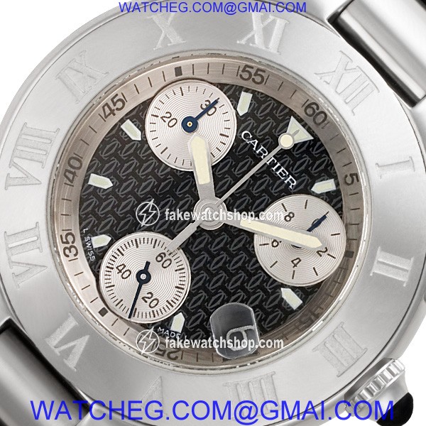 Cartier W10125U2 Chronoscaph 21 Quartz Male Stainless Steel 2