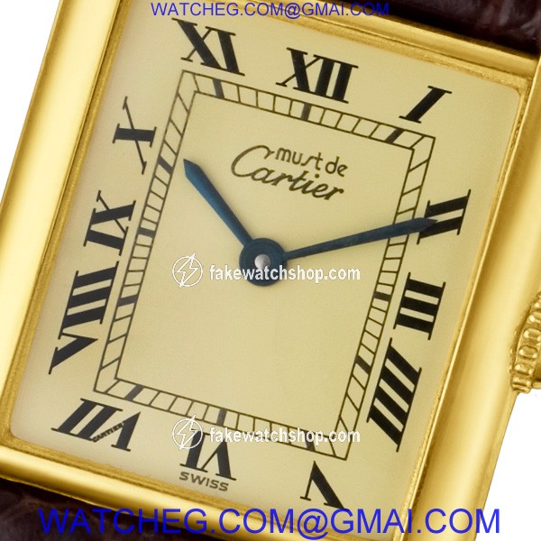 Cartier 1615 Tank Vermeil Quartz Male Vermeil 2
