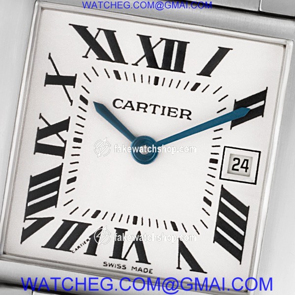 Cartier W51011Q3 Tank Francaise Quartz Unisex Stainless Steel 2