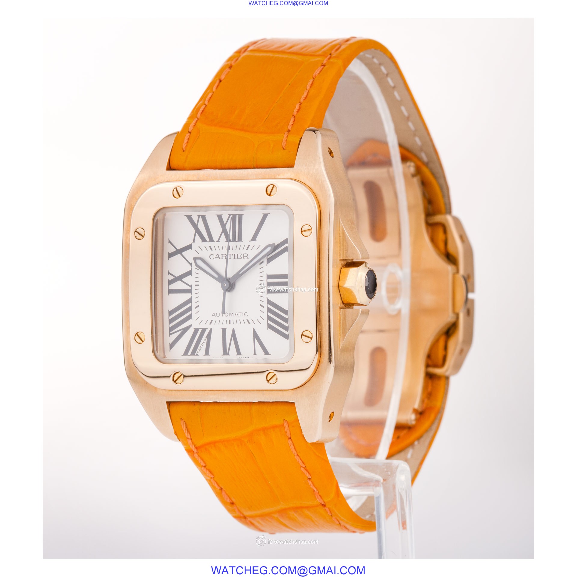 Cartier W20108Y1 Santos 100 Automatic Unisex 18k yellow gold 2