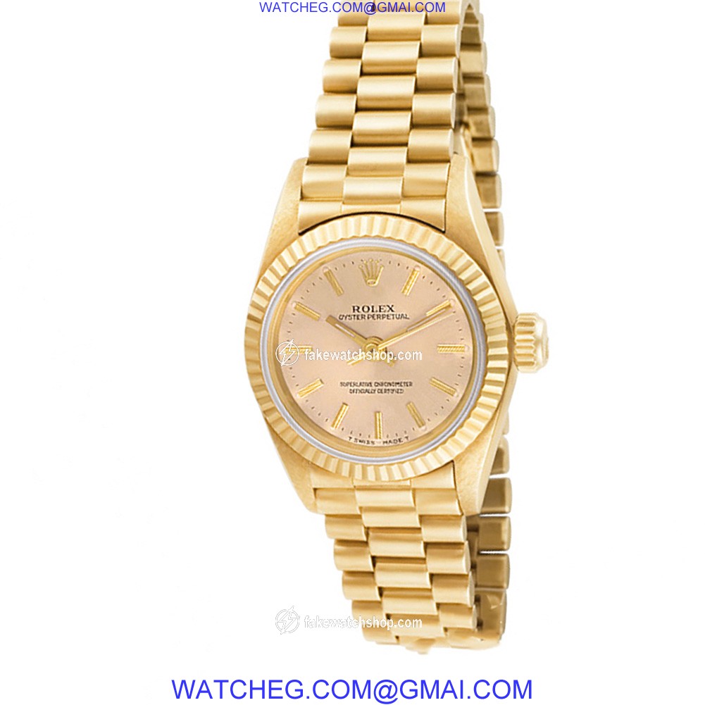 Rolex 67198 Oyster Perpetual Automatic Female 18k yellow gold 2