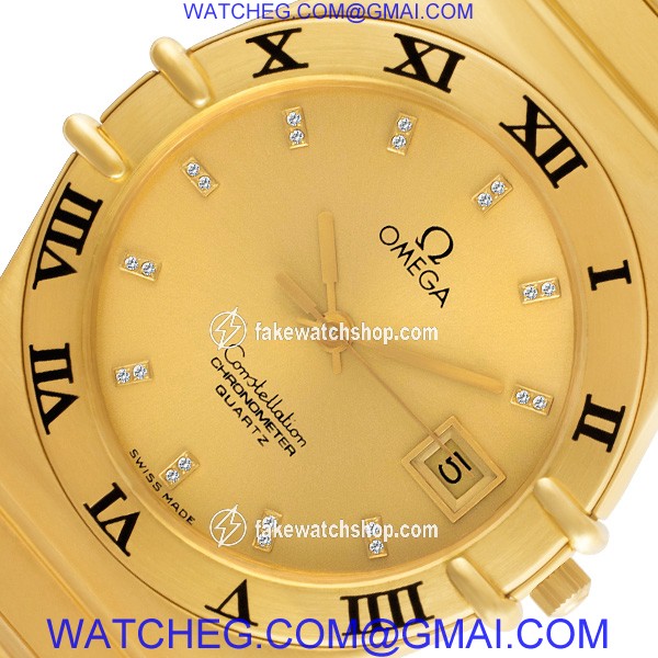 Omega Omega 4253 Constellation Quartz Male 18k Yellow Gold 2
