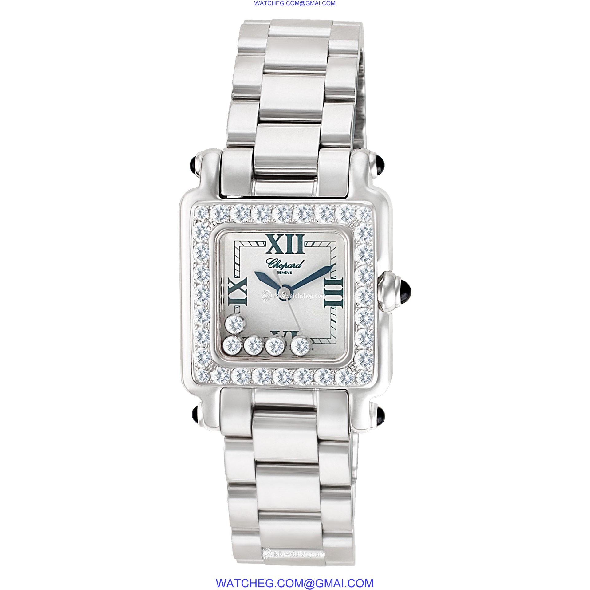 Chopard 27/6851-23/11 Happy Sport Quartz Female 18k White Gold 2