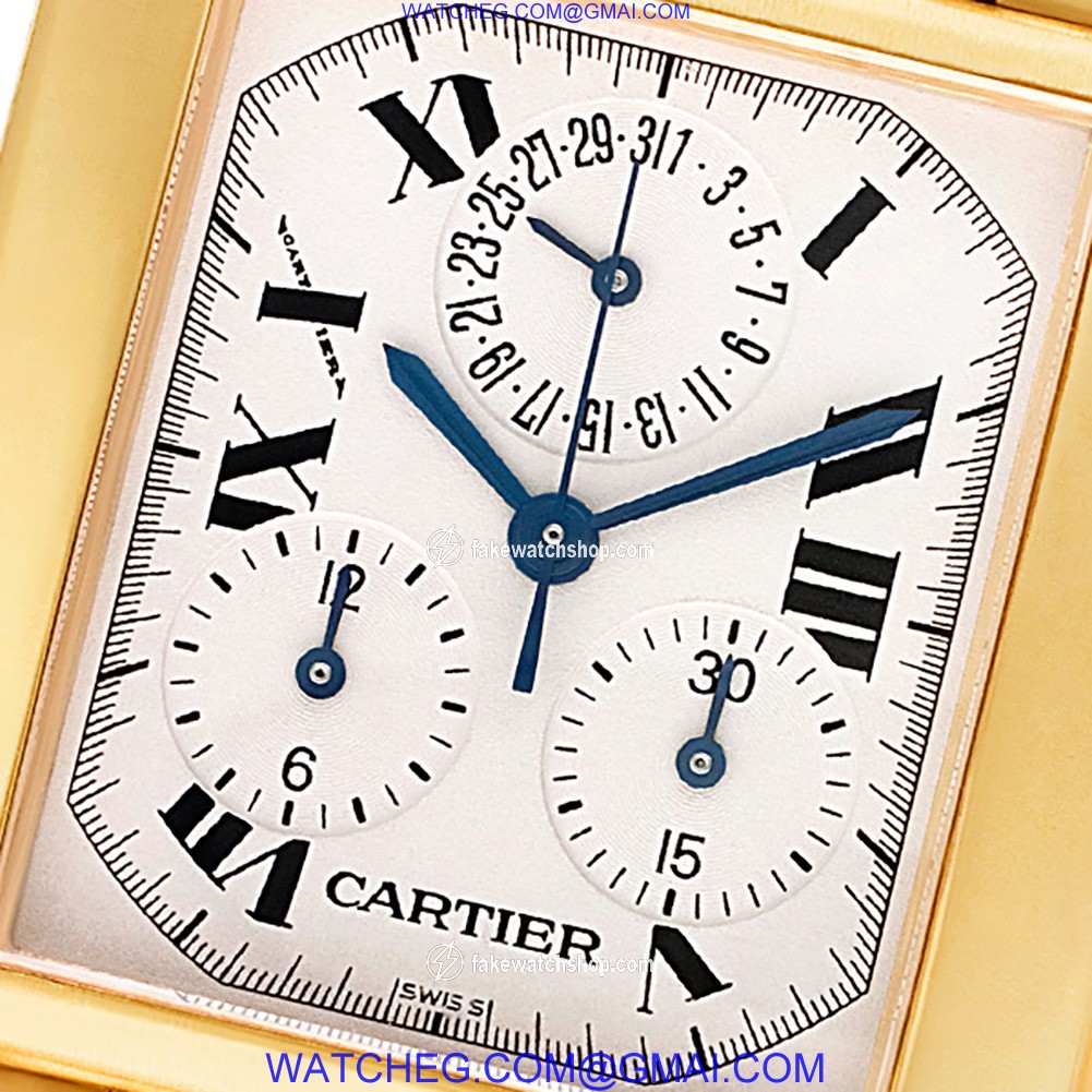 Cartier 1830 Tank Francaise Quartz Male 18k yellow gold 2