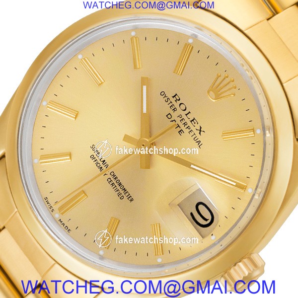 Rolex 15505 Date Automatic Male Gold Plate 2