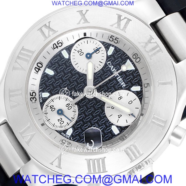 Cartier w10184U2 Chronoscaph 21 Quartz Male Stainless Steel 2