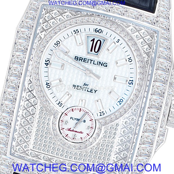 Breitling j28362 Flying B Automatic Male 18k White Gold 2