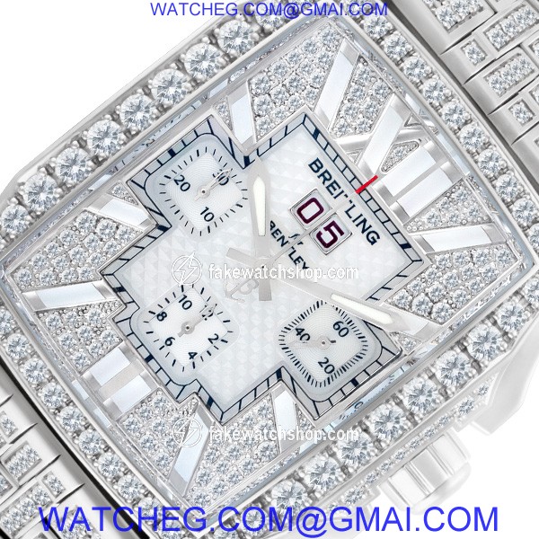Breitling j44365 Flying B Automatic Male 18k White Gold 2