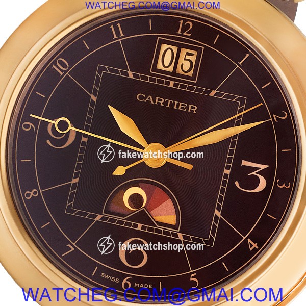 Cartier W3030001 Pasha 42mm Automatic Male 18k rose gold 2