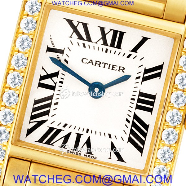 Cartier 2385 Tank Francaise Quartz Female 18k yellow gold 2