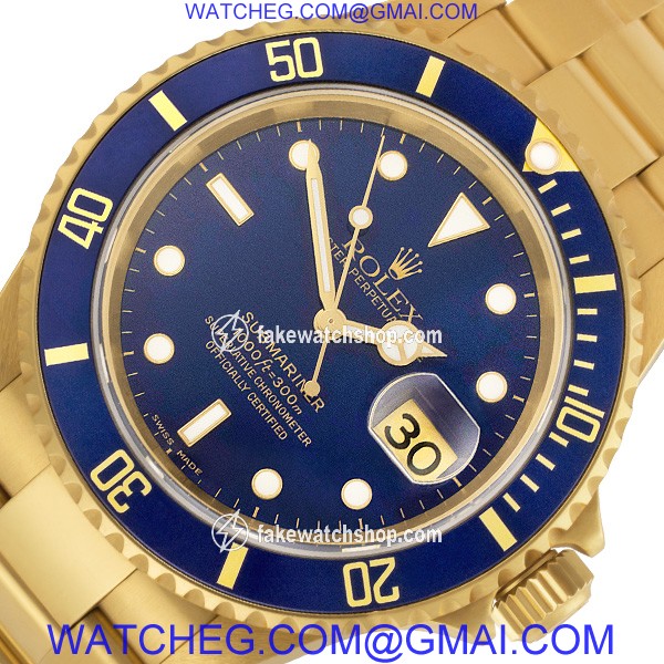 Rolex 16618 Submariner Automatic Male 18k yellow gold 2