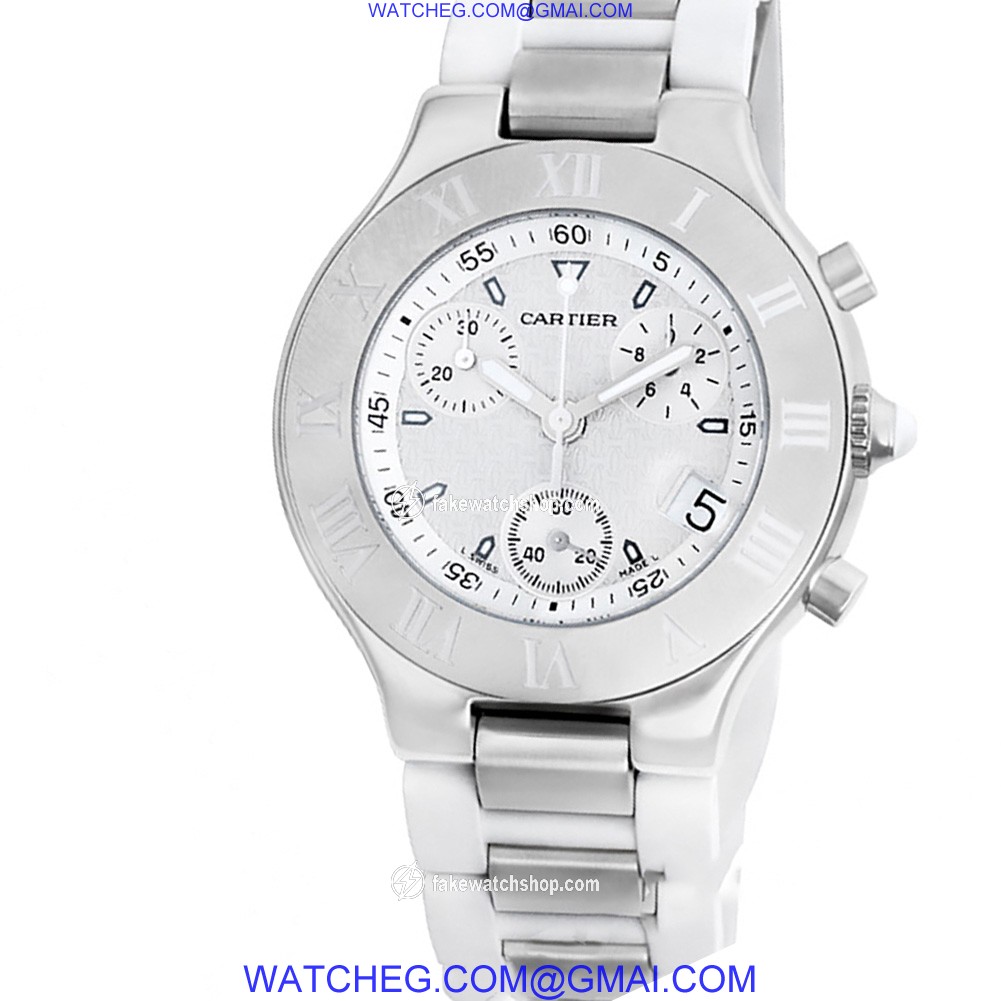 Cartier W10184U2 Chronoscaph 21 Quartz Unisex Stainless Steel 2