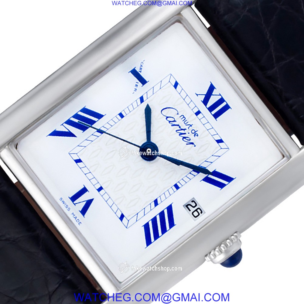 Cartier 2414 Tank Quartz Unisex Sterling Silver 2