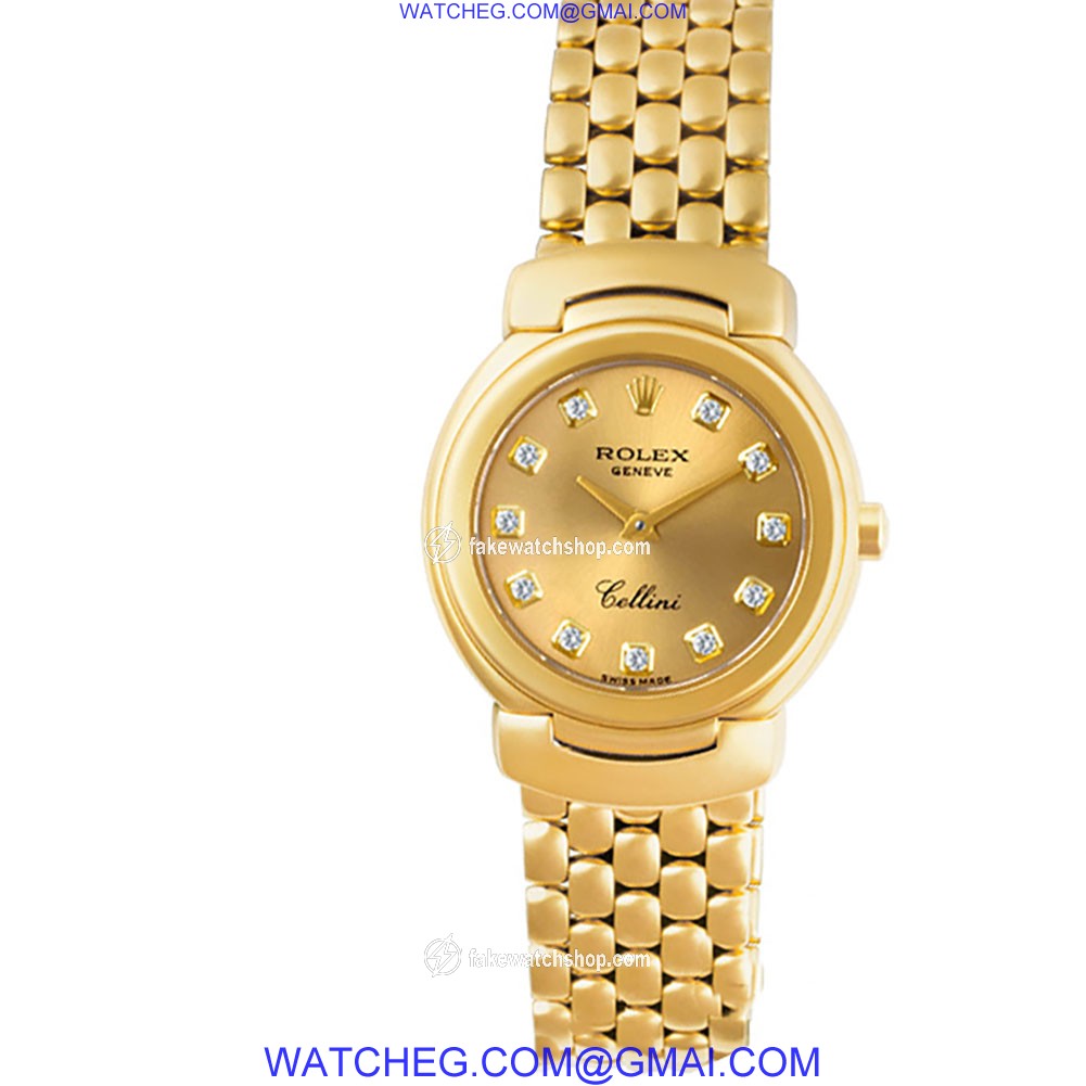 Rolex 6621 Cellini Quartz Female 18k yellow gold 2