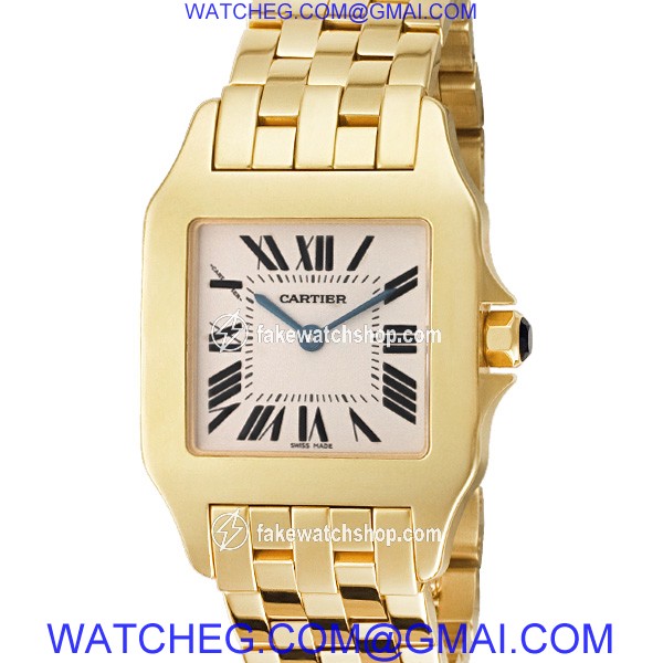 Cartier w25062x9 Santos Demoiselle Quartz Unisex 18k yellow gold 2