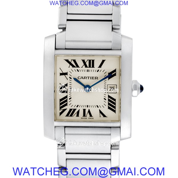 Cartier W51011Q3 Tank Francaise Quartz Unisex Stainless Steel 2