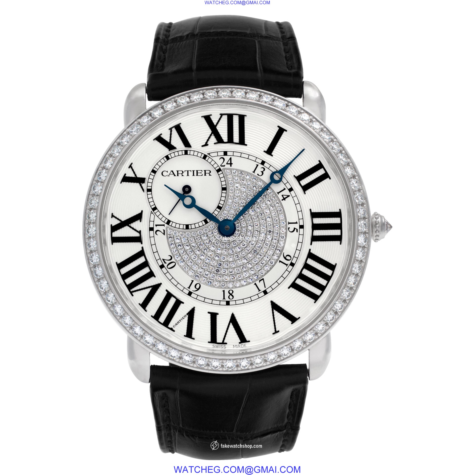 Cartier WR007004 Ronde Louis Manual Unisex 18k White Gold 2