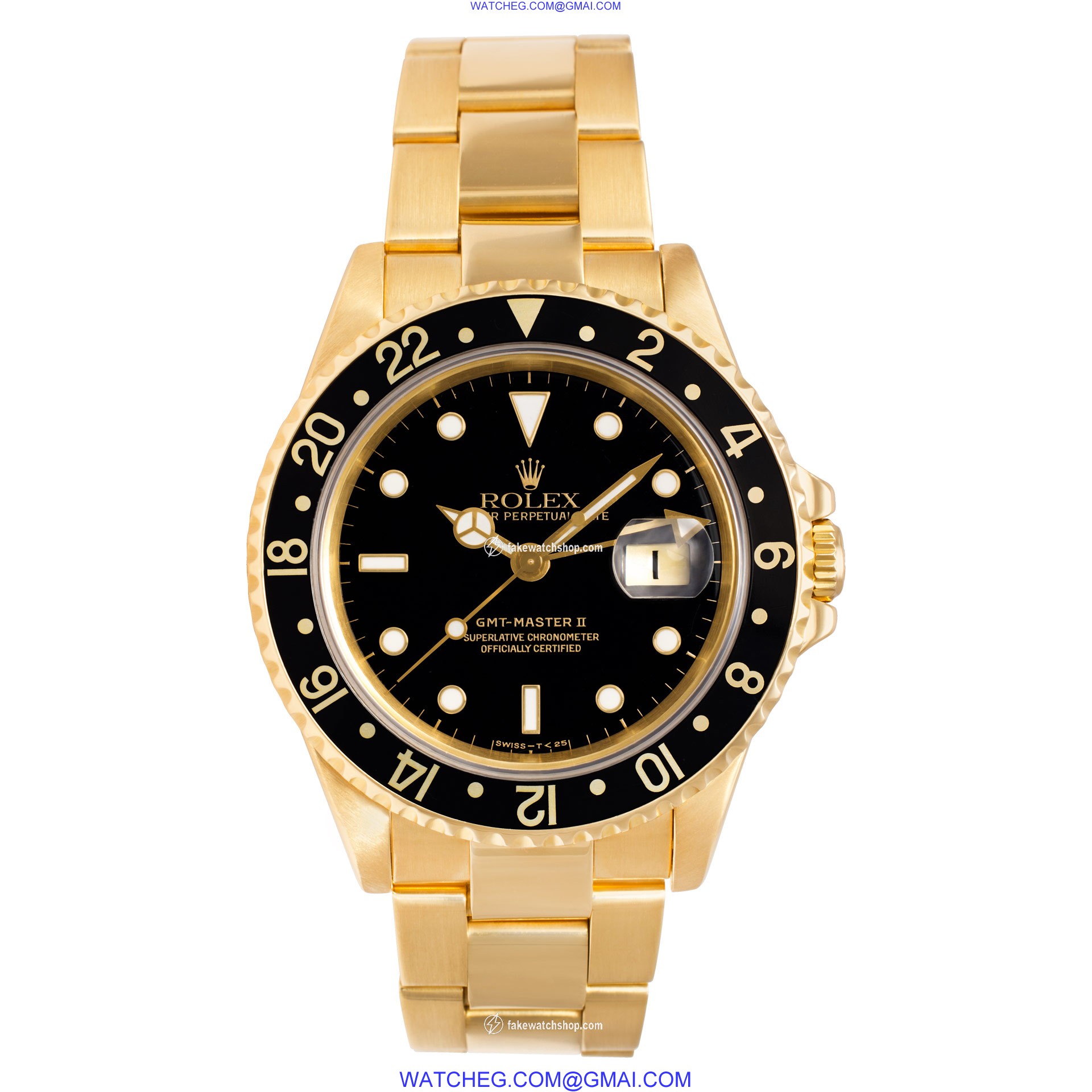 Rolex 16718 GMT-Master Automatic Male 18k yellow gold 2