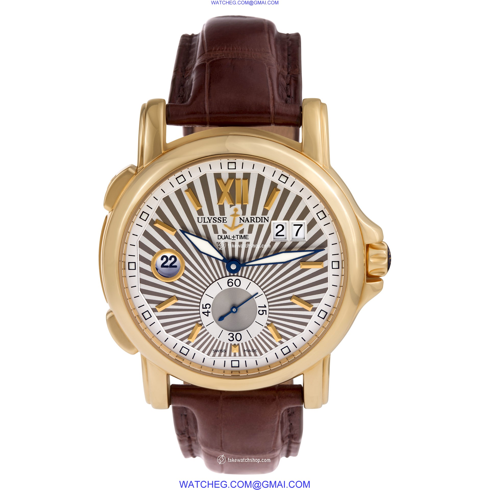 Ulysse Nardin 246-55 Dual Time Automatic Male 18k yellow gold 2