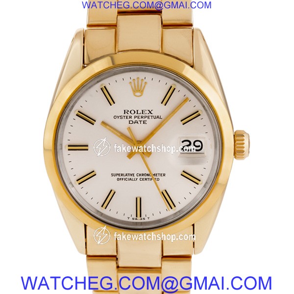 Rolex 1550 Date Automatic Male 14k Gold Plated 2