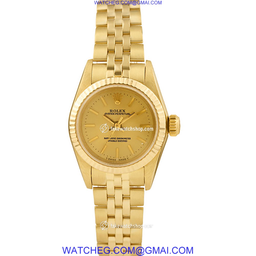 Rolex 67197 Oyster Perpetual Automatic Female 14k yellow gold 2