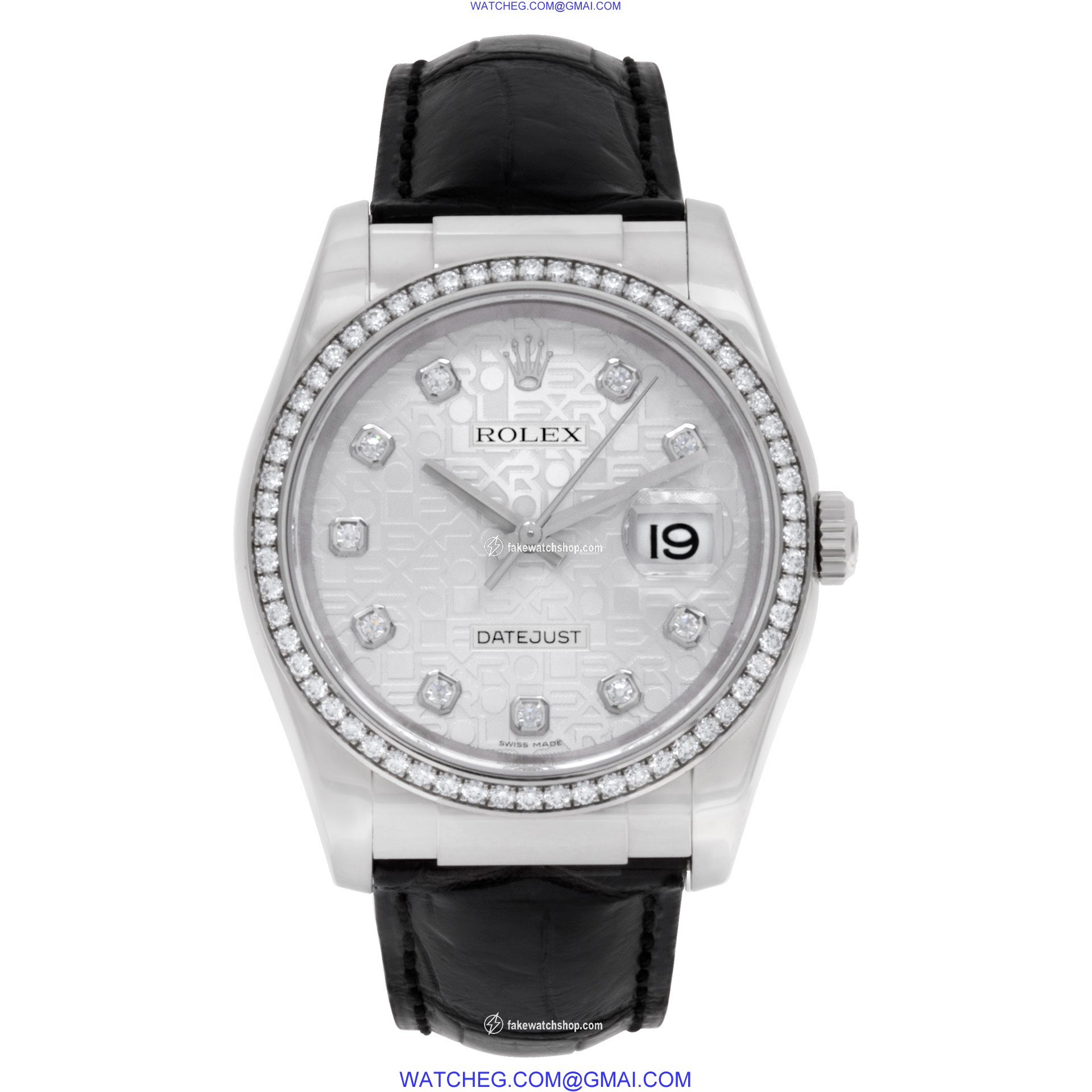 Rolex 116189 Datejust Automatic Unisex 18k White Gold 2