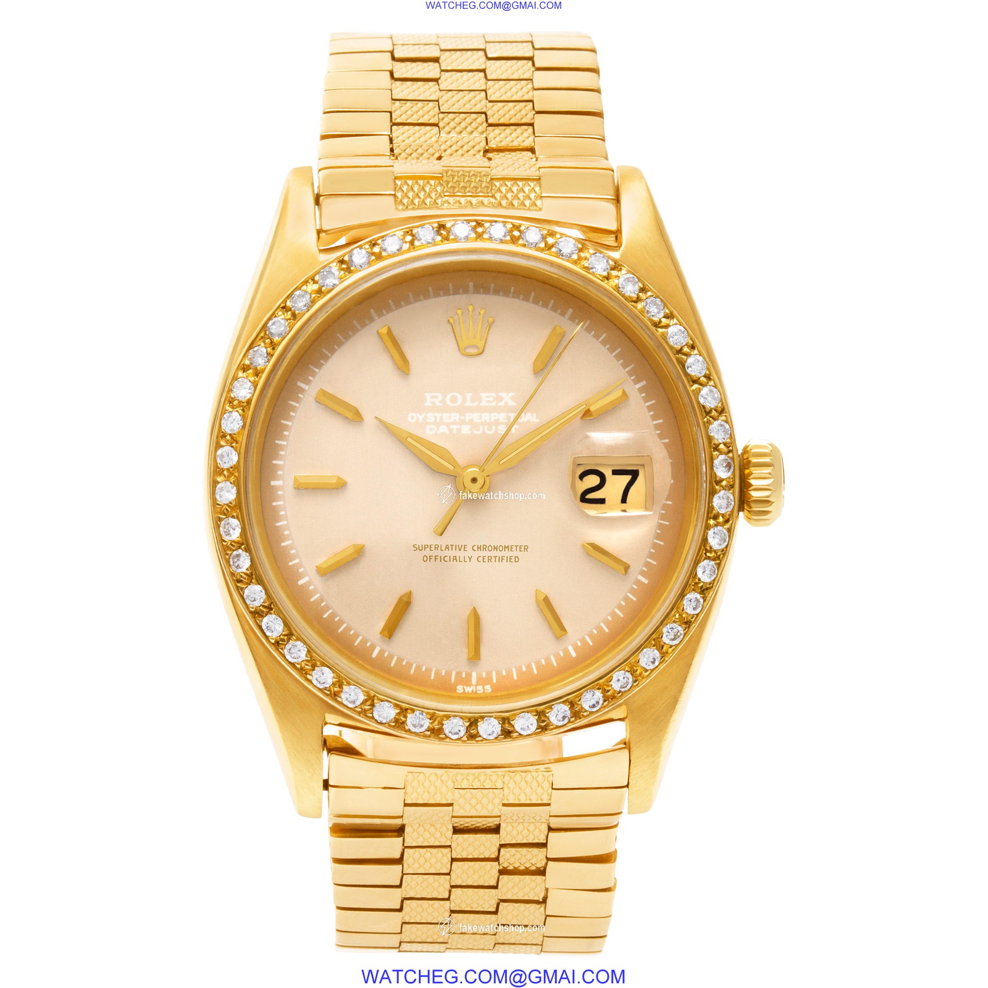 Rolex 6605 Datejust Automatic Male 18k yellow gold 2